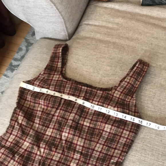 VINTAGE 60s/70s Abercrombie & Fitch Wool Blend Plaid Pinafore Dress Hong Kong - Picture 7 of 14